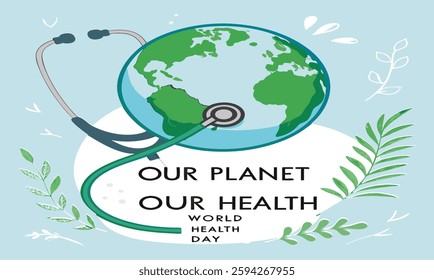 World Health Day is a global health awareness day celebrated every year on 7th April. Vector illustration design.