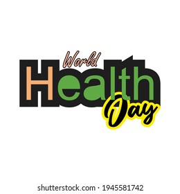 World health day graphics. Health day sticker. Sticker for health day. April 7. 