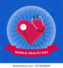 World Health Day. Happy Doctor National Day. Healthy lifestyle. April 7. Social media post template