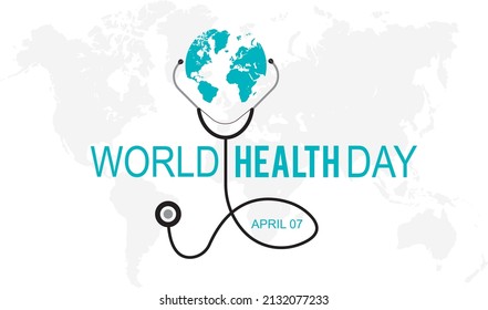 World Health Day. Healthcare template for banner, card, poster, background.
