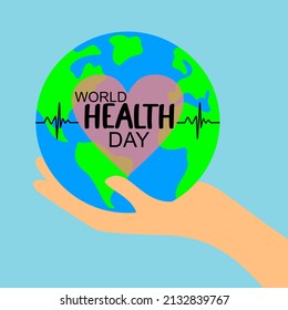 world health day, healthy lifestyle, . 
 vector Illustration of world health day, international event. on April 7th every year.