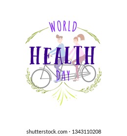World Health day. Holiday poster - flat design