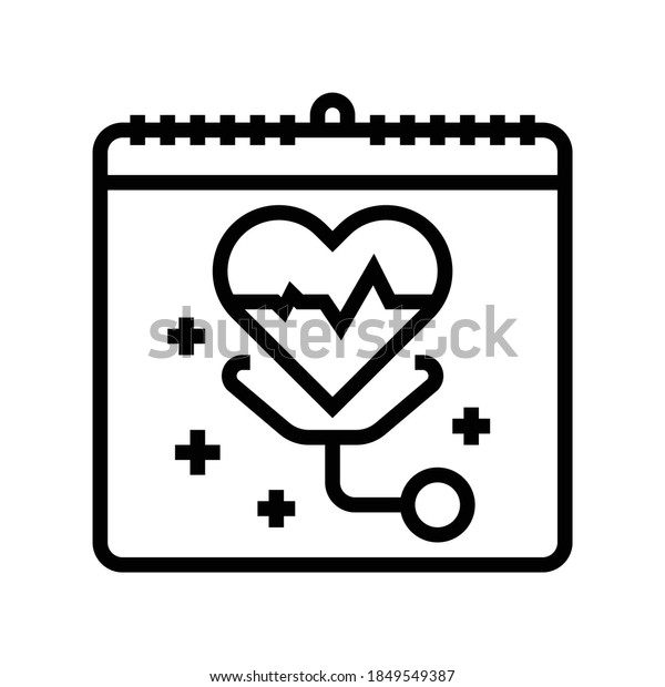 world health day line\
icon vector. world health day sign. isolated contour symbol black\
illustration