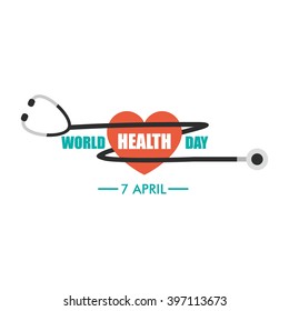 World Health Day Logo Design Template. Vector Illustration