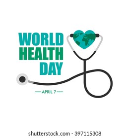 World Health Day Logo Icon Design Template. Vector Illustration