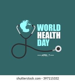 World Health Day Logo Icon Design Template. Vector Illustration