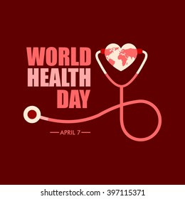 World Health Day Logo Icon Design Template. Vector Illustration