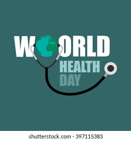 World Health Day Logo Icon Design Template. Vector Illustration