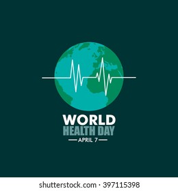 World Health Day Logo Icon Design Template. Vector Illustration