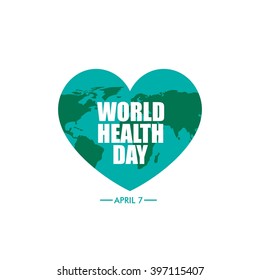 World Health Day Logo Icon Design Template. Vector Illustration