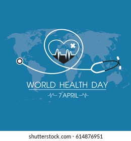 World Health Day Logo Icon Design Template. Vector Illustration