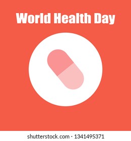 World Health Day. Medical. Icon. Tablet. Logo. Vector illustration. EPS 10.