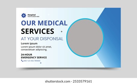 world health day and medical post hospital or doctor social media ads template