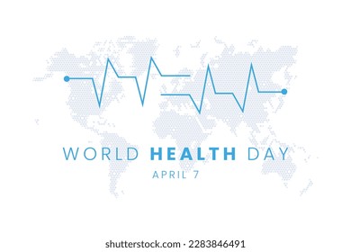 World Health Day observed on April 7th every year. Vector illustration.