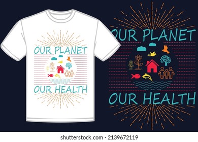 world health day. our planet our health. 