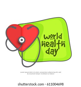 World Health Day Poster Or Banner Background.