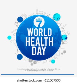 World Health Day Poster Or Banner Background.