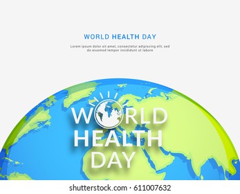 World Health Day Poster Or Banner Background.