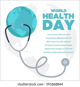 World health day poster design. global health memorial poster design