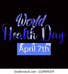 World Health Day T shirts design, Vector graphic, Poster or Coffee Mug design