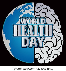 World Health Day T shirts design, Vector graphic, Poster or Coffee Mug design