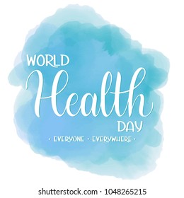 World Health Day Text. Hand Drawn Lettering. Typographical Dsign