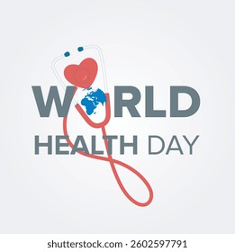 World Health Day Vector banner. Post. Story.