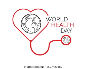 Diseño de Vector del Día Mundial de la Salud.