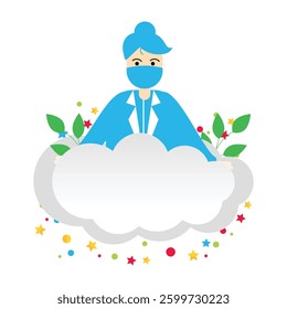 World Health Day vector frame on the white background