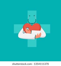 World Health Day. vector illustration with blue background
