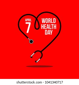 World Health Day Vector Template Design