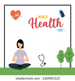 World Health Day Vector Template Design Illustration