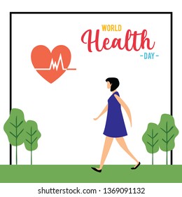 World Health Day Vector Template Design Illustration
