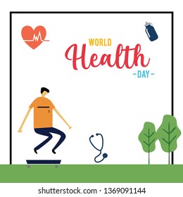 World Health Day Vector Template Design Illustration