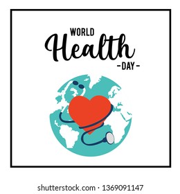 World Health Day Vector Template Design Illustration