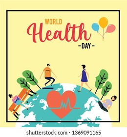 World Health Day Vector Template Design Illustration