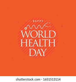 World health day vector template. 