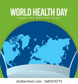 World health day vector template
