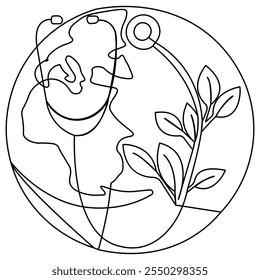 World health doctors day medical stethoscope  single line art, continuous one line drawing of  Isolated outline vector icon