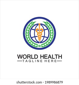 World health logo vector illustration design template