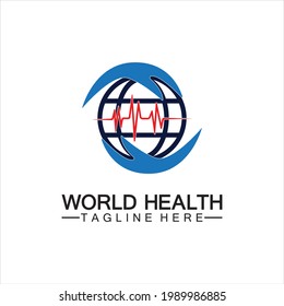 World health logo vector illustration design template