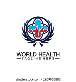 World health logo vector illustration design template
