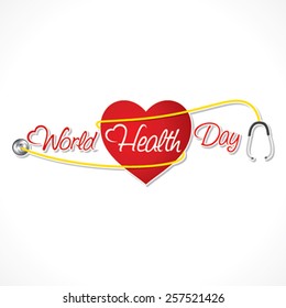 world healthy day  greeting design vector