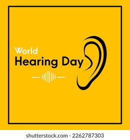 world hearing day background vector