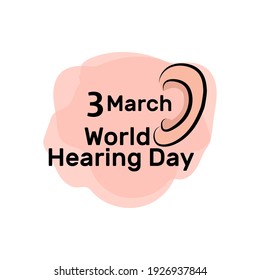 World Hearing Day. Can be used for greeting card. Vector Illustration