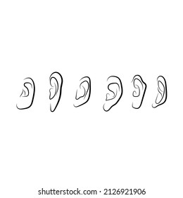 world hearing day concept. ear and world. illustration vector