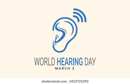 world hearing day, World hearing day, creative concept design for banner, poster, vector illustration.	