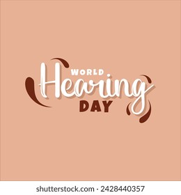 World Hearing Day Groovy Vector Design