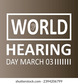 World Hearing Day Illustration creative design, vector graphic of world hearing day good for world hearing day celebration..eps