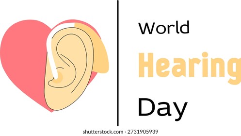 Ilustração vetorial do Dia Mundial da Audição 